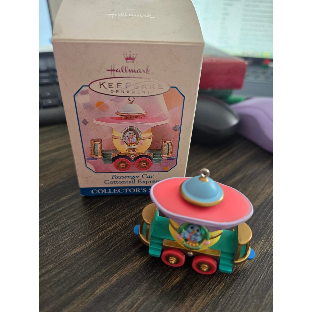 Hallmark Keepsake Ornament 1998 Cottontail Express Passenger Car Easter Train